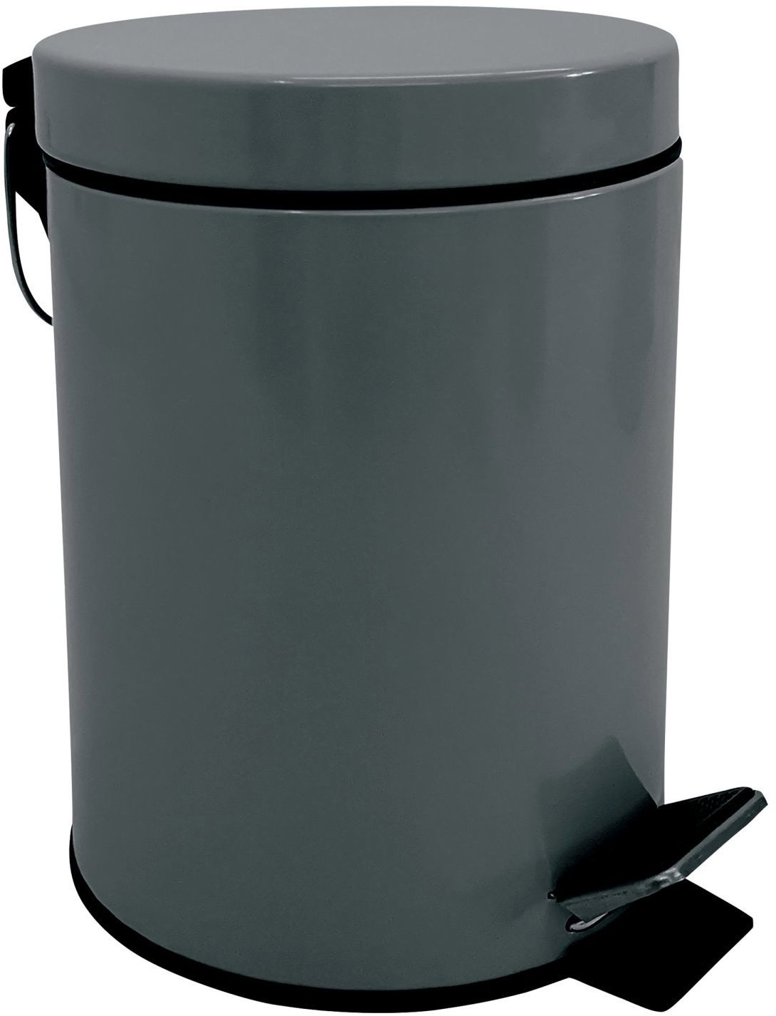 MSV pedálový odpadkový koš Unis, tmavě šedý, ocel, 3 l