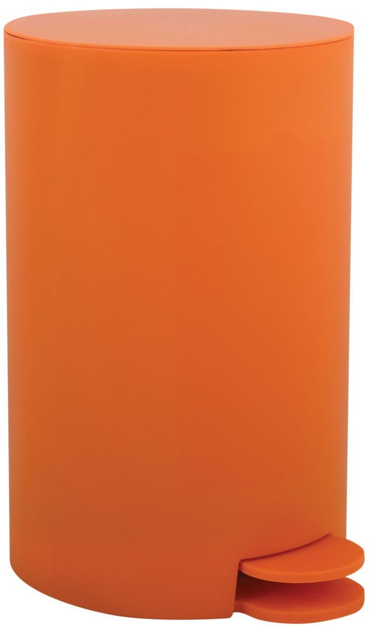 MSV pedálový odpadkový koš Osaki, matný oranžový, plast, 3 l