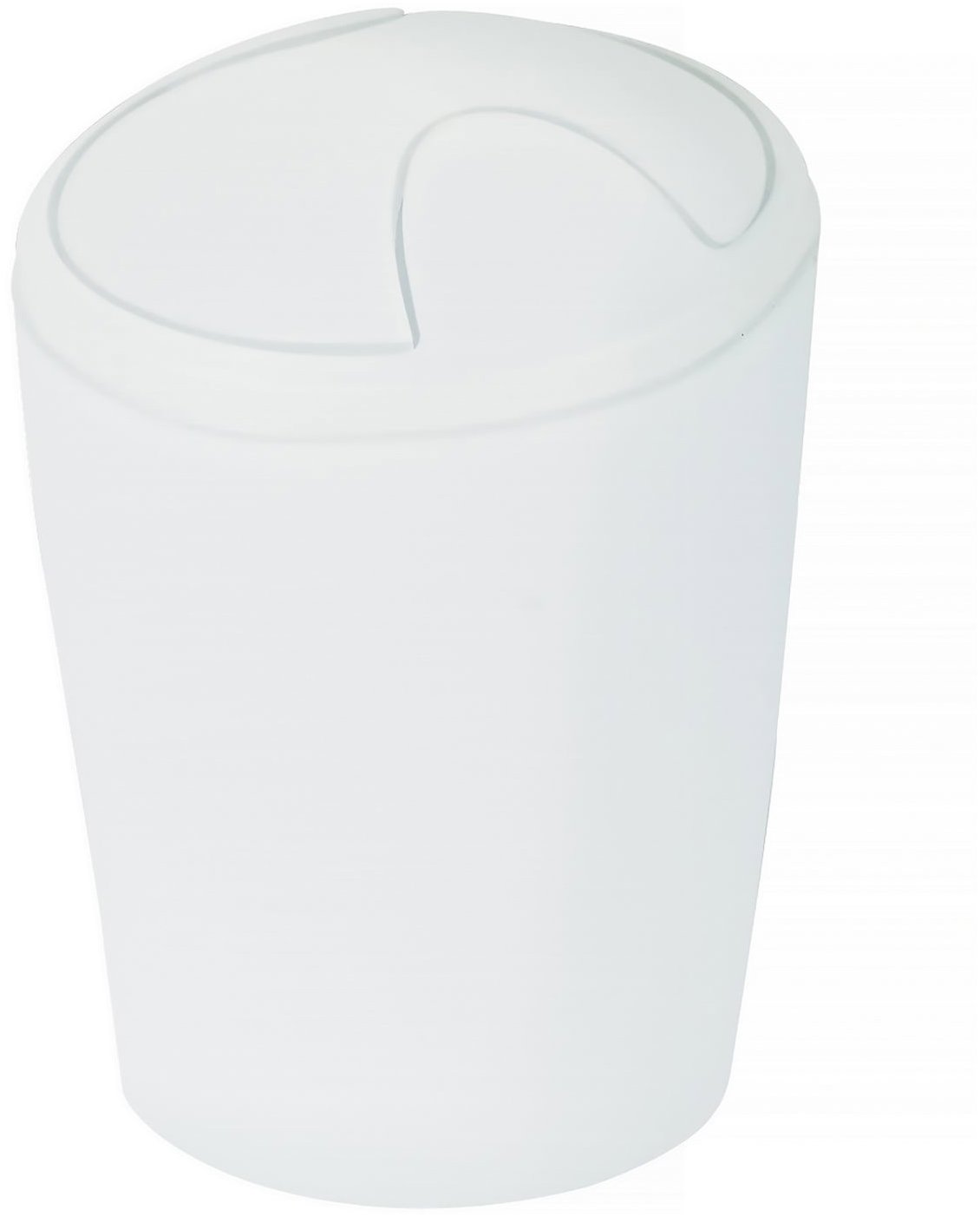 Spirella výklopný odpadkový koš Move, bílý, plast, 5 l
