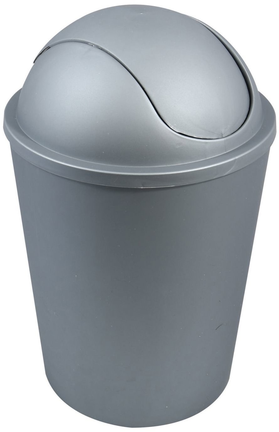 MSV výklopný koš Ako, stříbrný, plast, 5,5 l