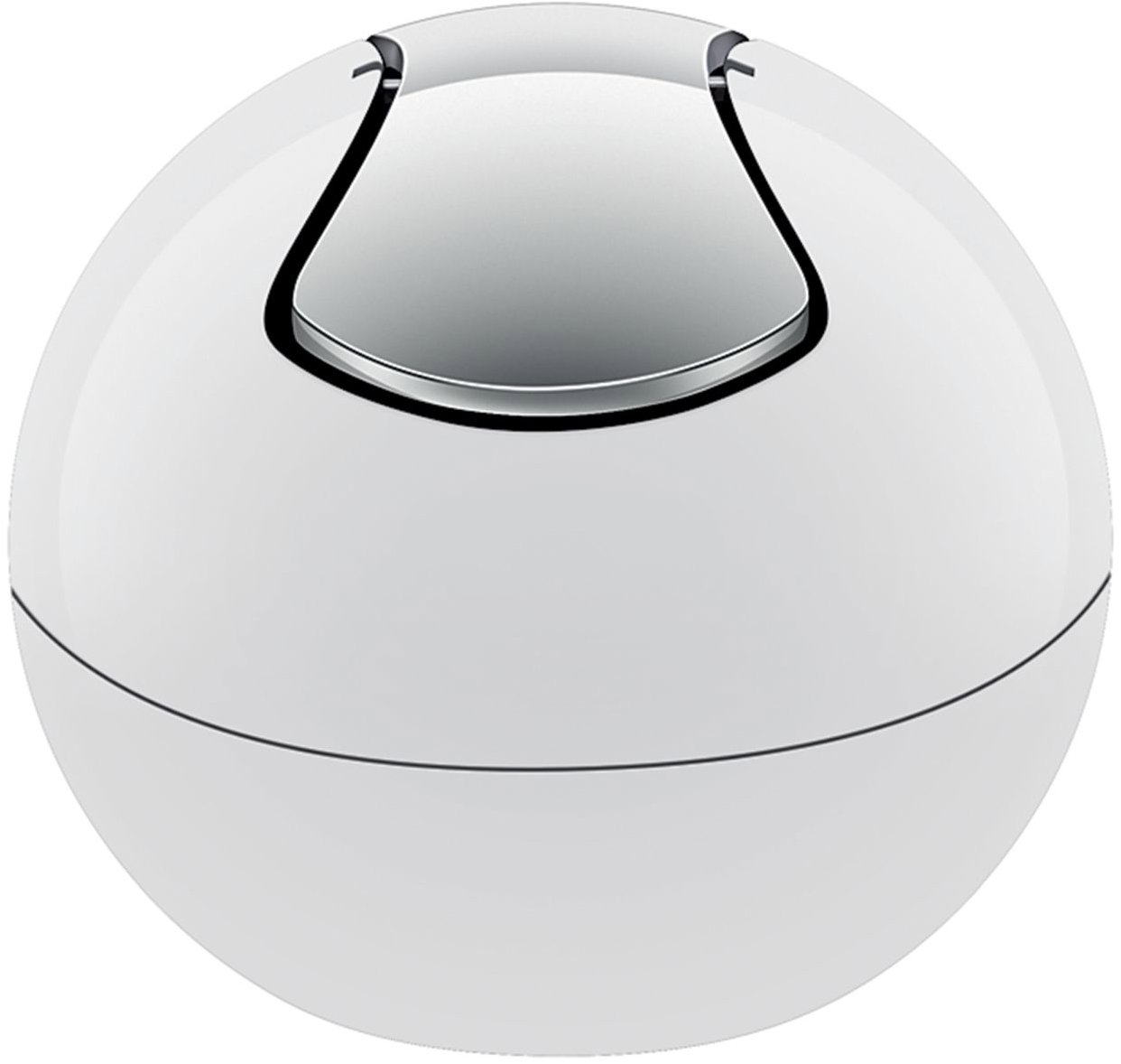 Spirella mini výklopný odpadkový koš Bowl, bílý, plast, 1 l