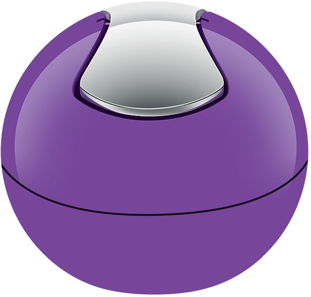 Spirella mini výklopný odpadkový koš Bowl, fialový, plast, 1 l