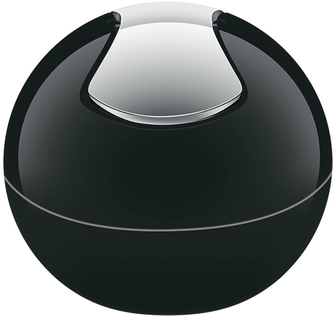 Spirella mini výklopný odpadkový koš Bowl, černý, plast, 1 l