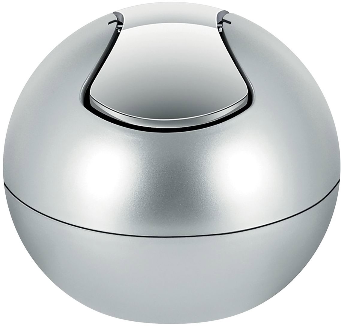 Spirella mini výklopný odpadkový koš Bowl, stříbrný, plast, 1 l