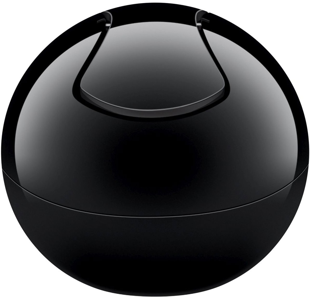 Spirella mini výklopný odpadkový koš Bowl, komplet černý, plast, 1 l