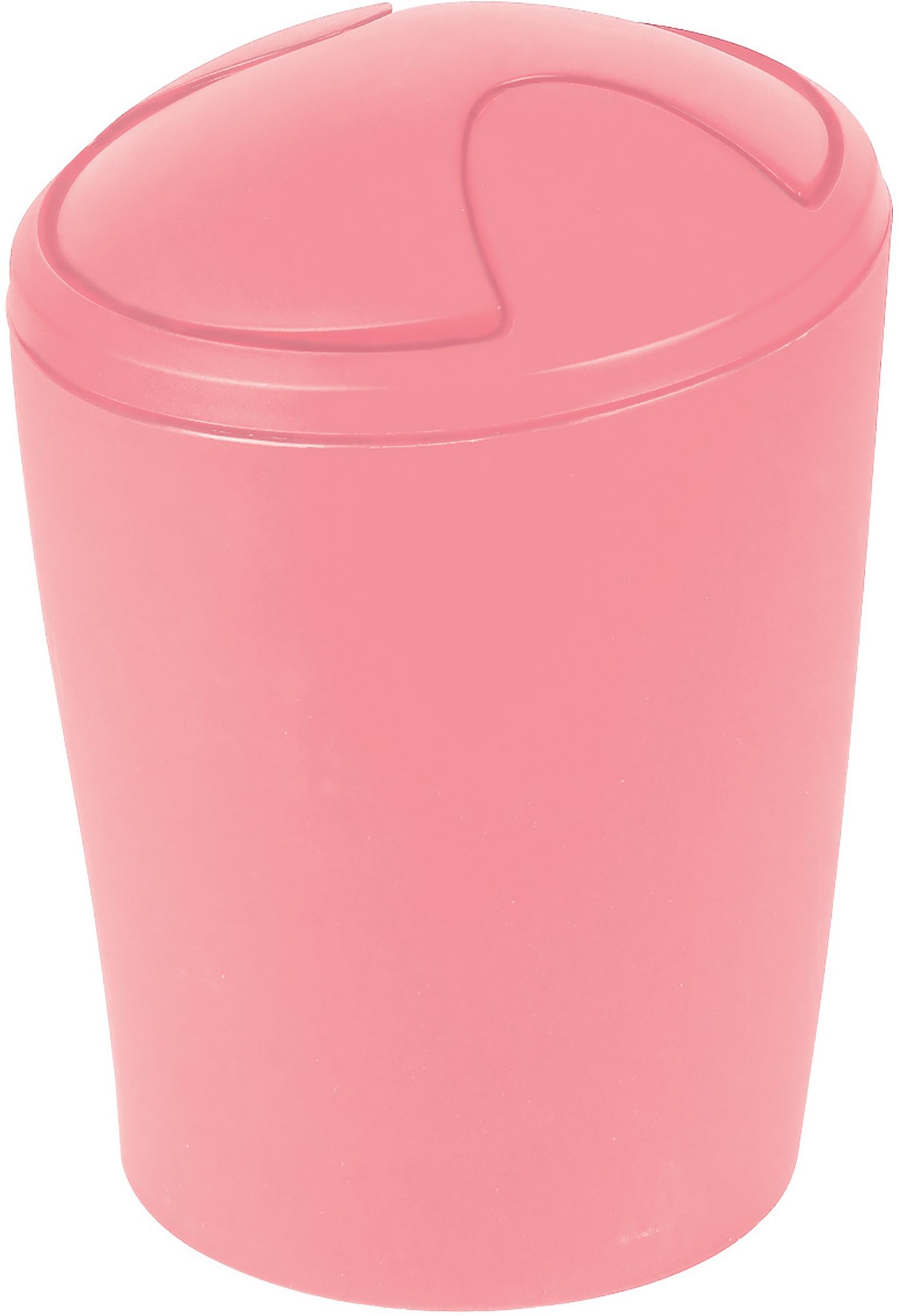 Spirella výklopný odpadkový koš Move, růžový, plast, 5 l