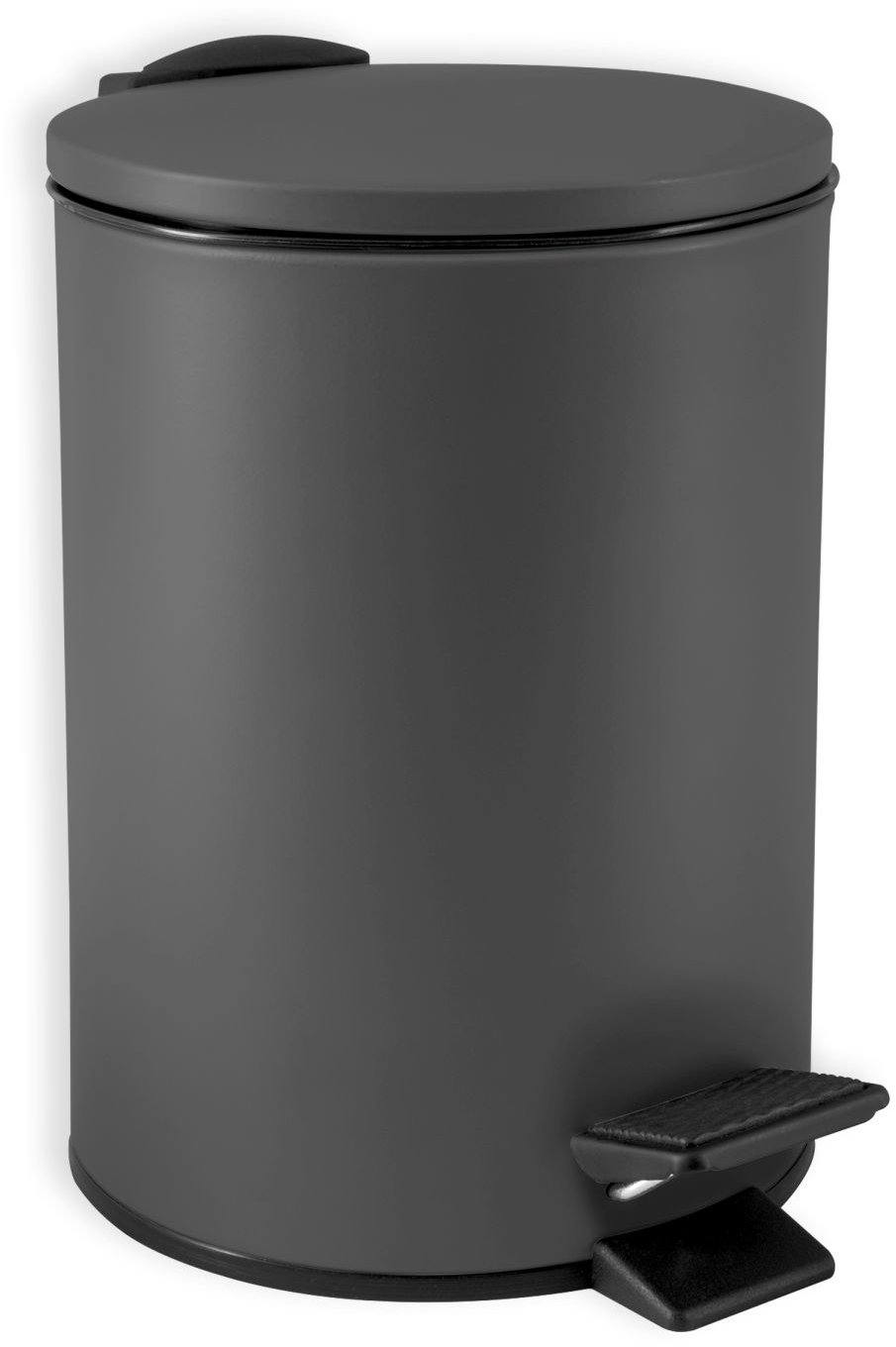 Spirella pedálový odpadkový koš Adelar, matný šedý, ocel, 3 l