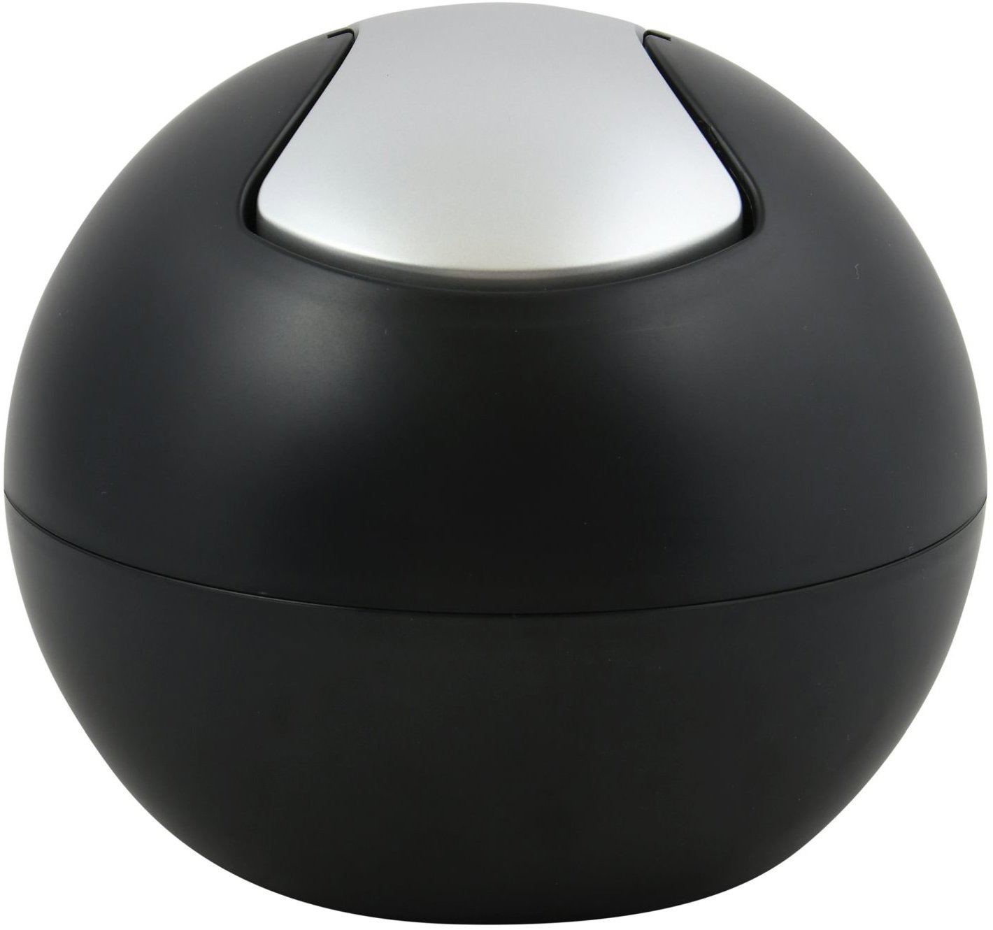 Spirella mini výklopný odpadkový koš Bowl Matt, matný černý, plast, 1 l