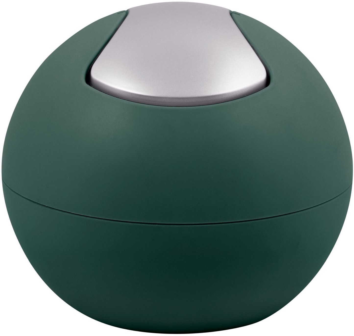 Spirella mini výklopný odpadkový koš Bowl Matt, matný tmavě zelený, plast, 1 l