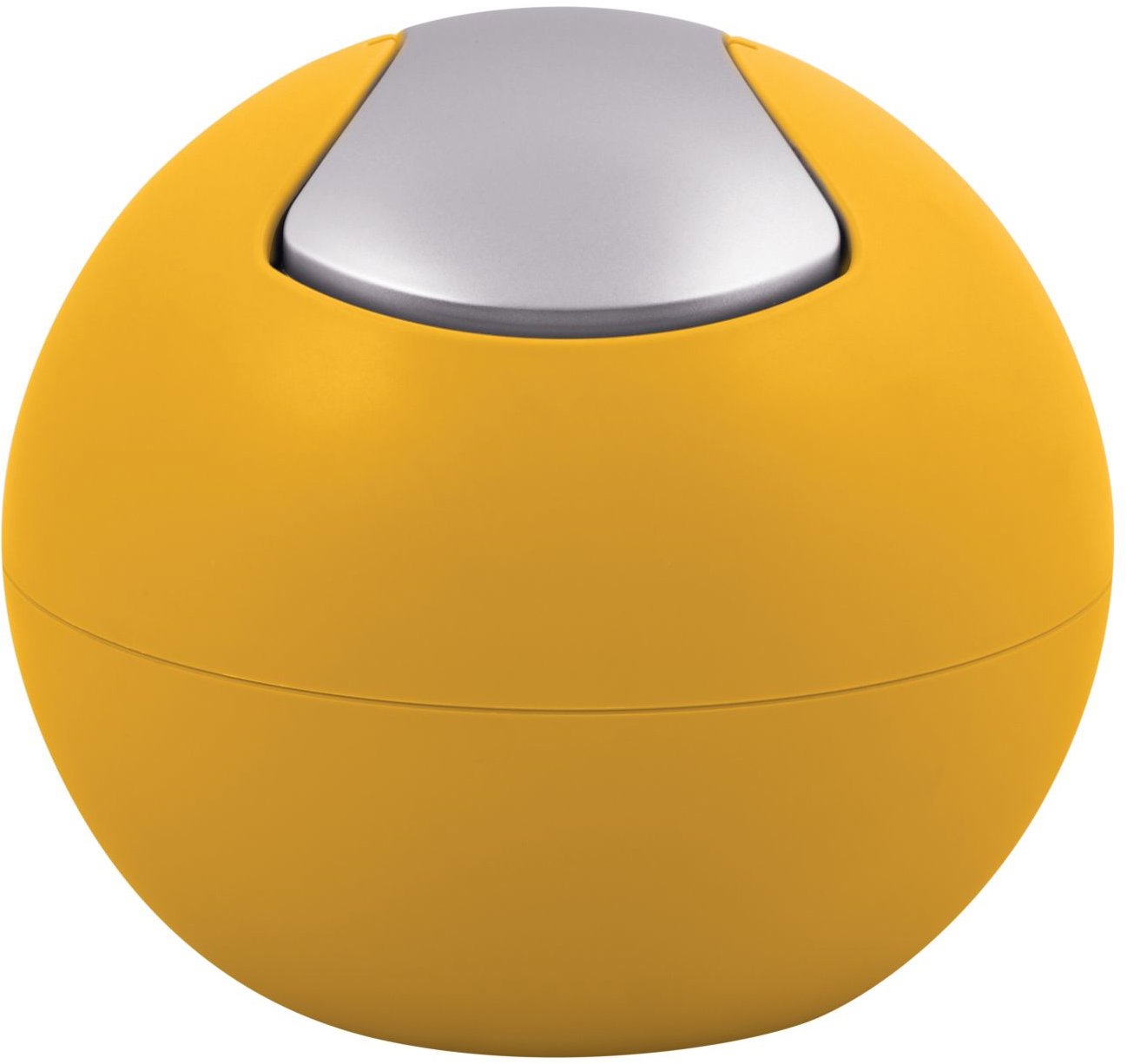 Spirella mini výklopný odpadkový koš Bowl Matt, matný šafránově žlutý, plast, 1 l