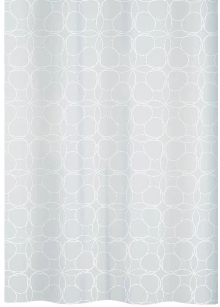 Spirella sprchový závěs FILIGRAN, abstraktní motiv, bílý, 180 × 200 cm, polyester