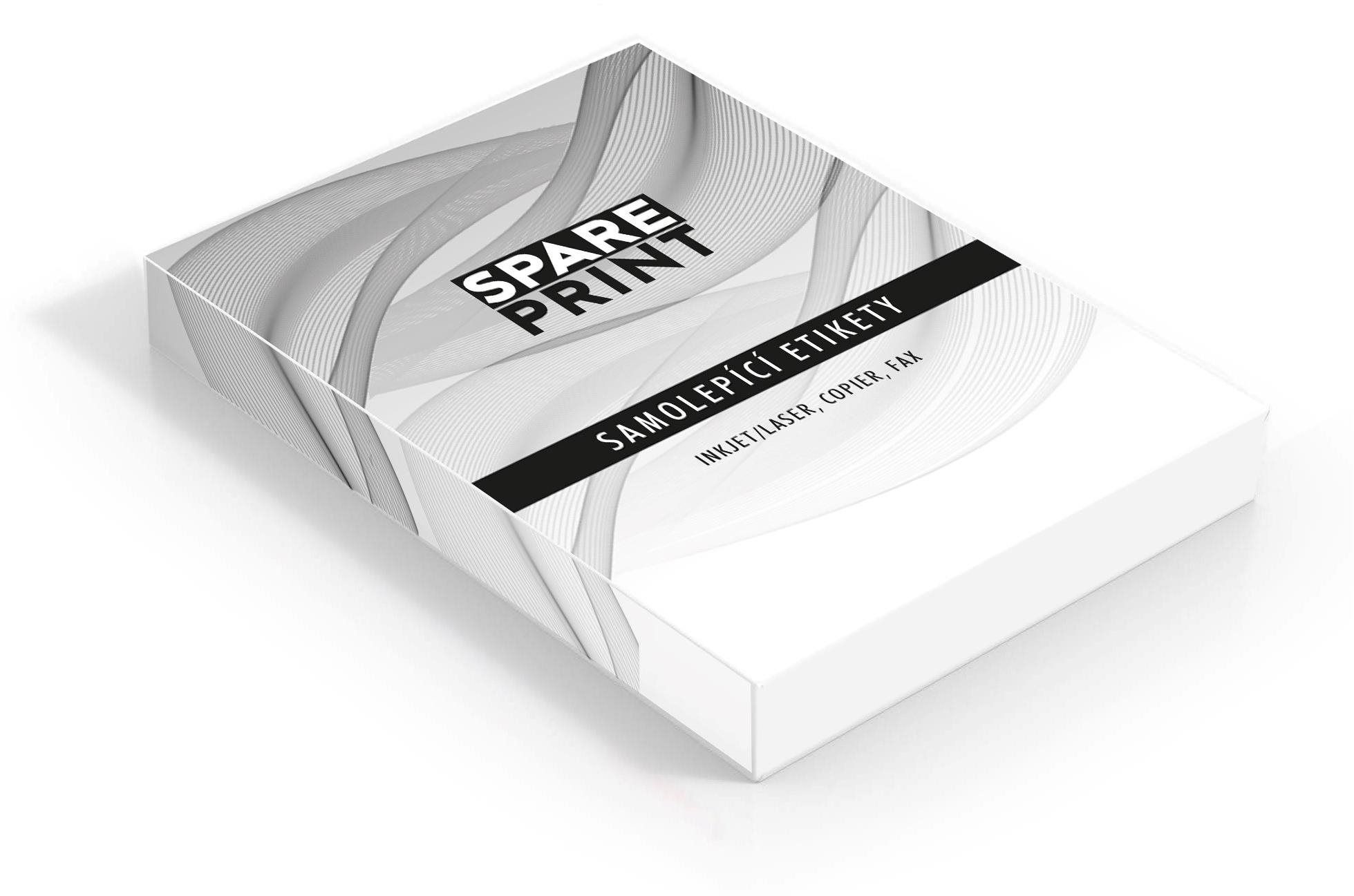 SPARE PRINT PREMIUM samolepicí, bílé, 100 archů A4 v krabici (1 arch/24× etiketa 70×36mm)