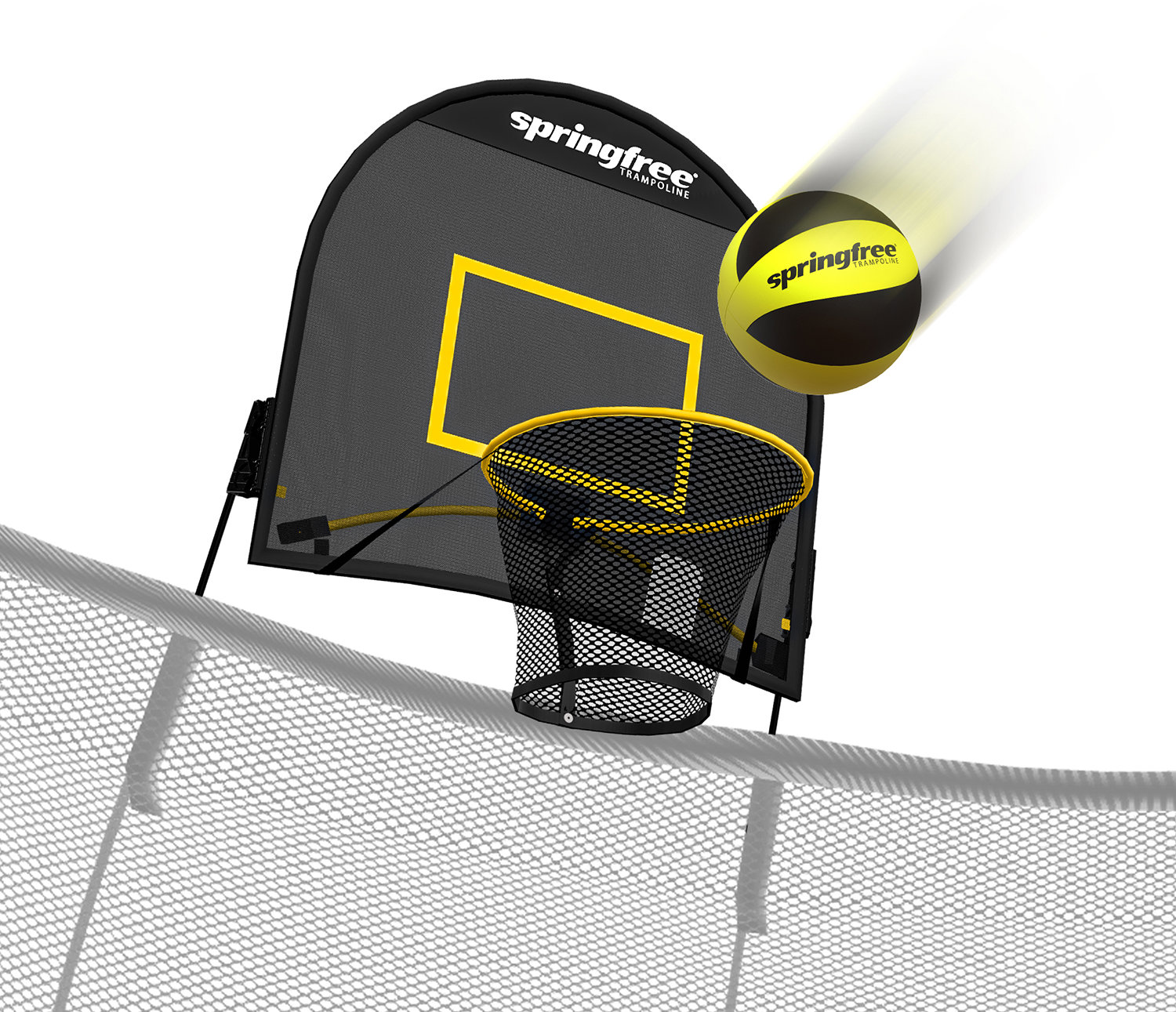 Springfree Trampoline® FlexrHoop Basketbalový koš na trampolínu s míčem a pumpičkou