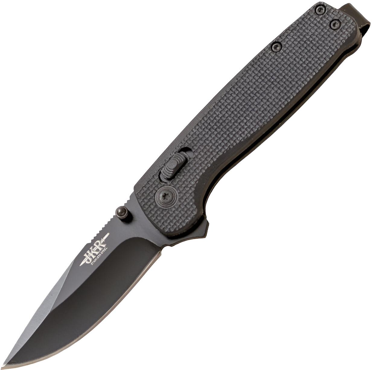 JKR Zavírací nůž, 7,8 cm, ABS, Axis lock, černý