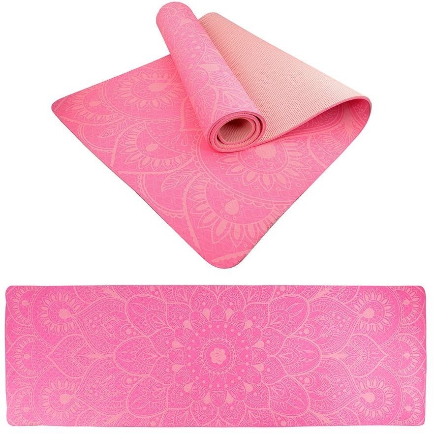 Lifefit YOGA MAT MANDALA DUO, 183x58x0,6cm, růžová