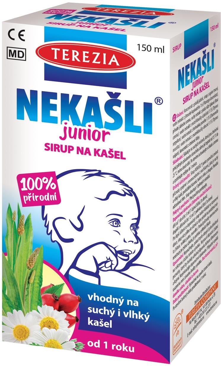 TEREZIA Nekašli Junior 100% přírodní sirup na kašel 150 ml