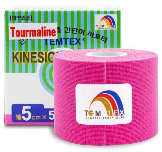 Tejp temtex tape tourmaline růžový 5 cm
