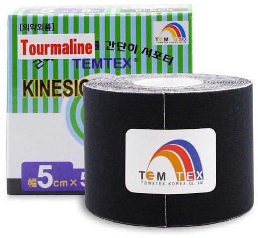 Tejp temtex tape tourmaline černý 5 cm