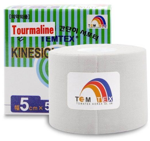 Tejp temtex tape tourmaline bílý 5 cm