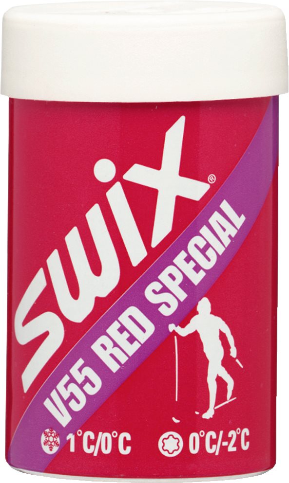 Odrazový vosk Swix V55 Red Special Hardwax 0°C to +1°C, 43g vosk 45 g