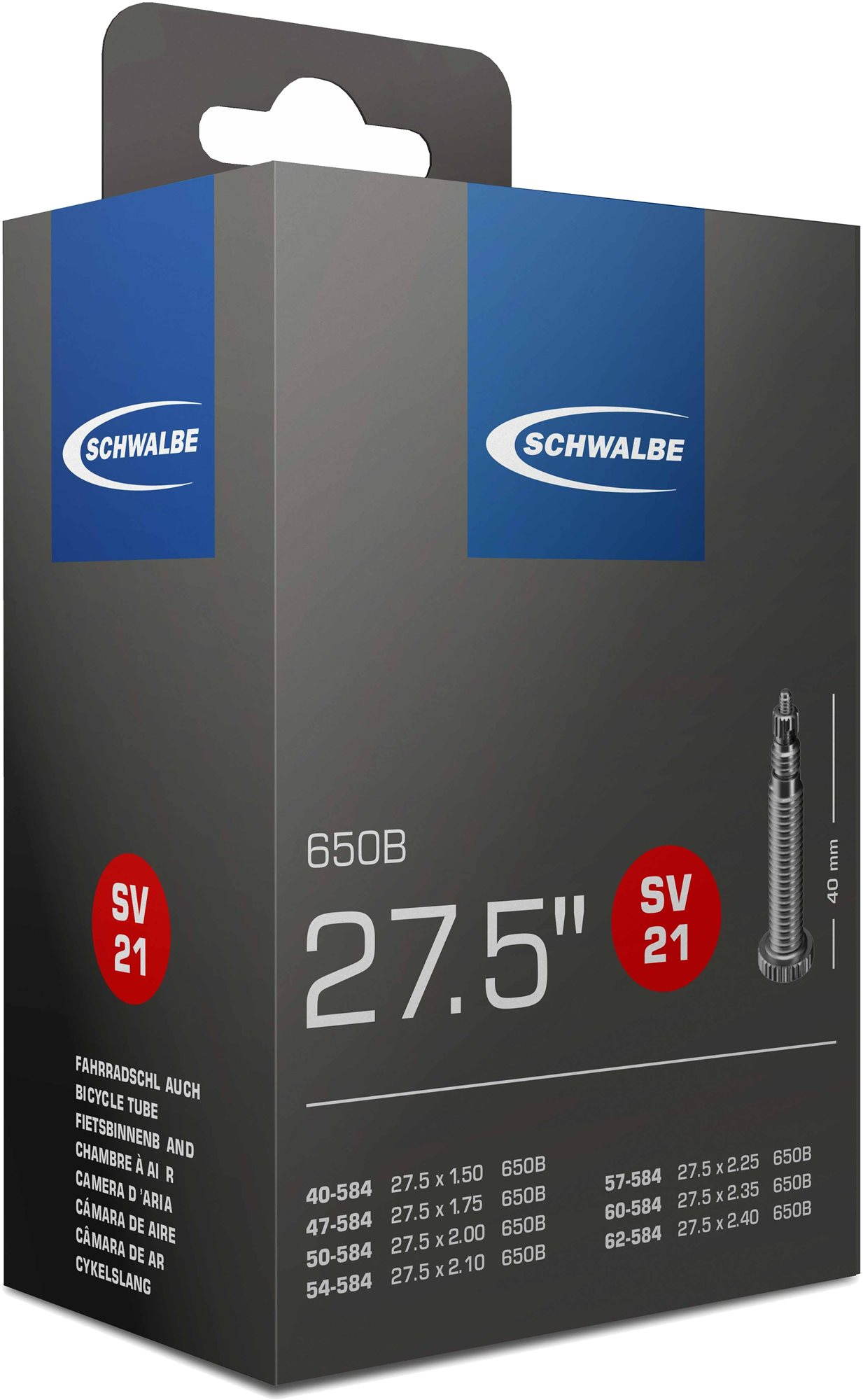 Schwalbe duše 27.5" SV21 40/62-584