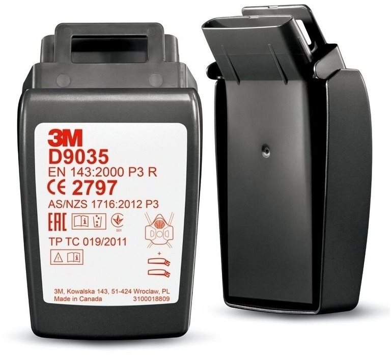 3M Secure Click částicový filtr P3 R s pevným pouzdrem řady D9000