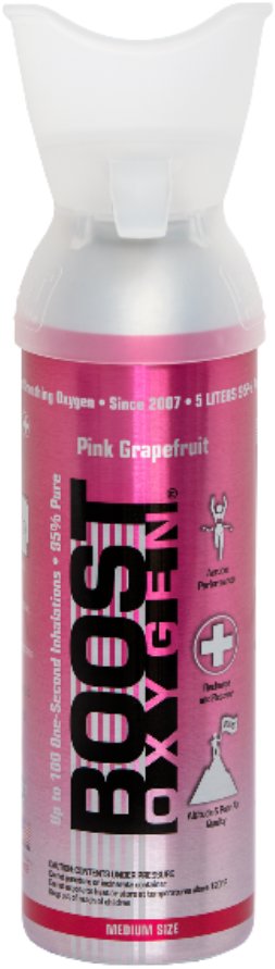 Boost Oxygen doplňkový kyslík v plechovce Růžový Grapefruit, střední, 5 l