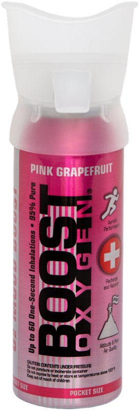 Boost Oxygen doplňkový kyslík v plechovce Růžový Grapefruit, malý, 3 l