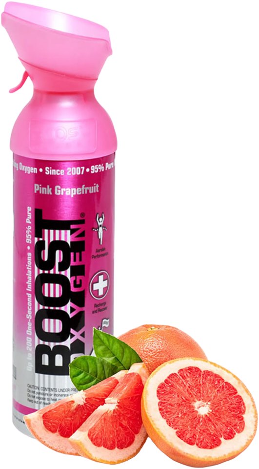 Boost Oxygen doplňkový kyslík v plechovce Růžový Grapefruit, velký, 9 l