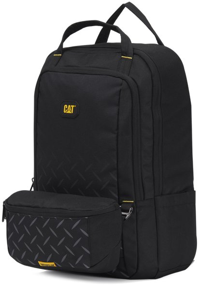 Černý batoh 2v1 CAT Cargo Voyager s ledvinkou
