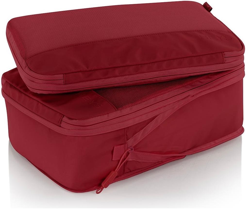 Heys Ecotex Compression Packing Cube 4 pc Set Red Maple