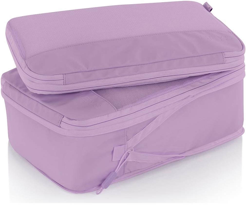 Heys Ecotex Compression Packing Cube 4 pc Set Lilac Blossom