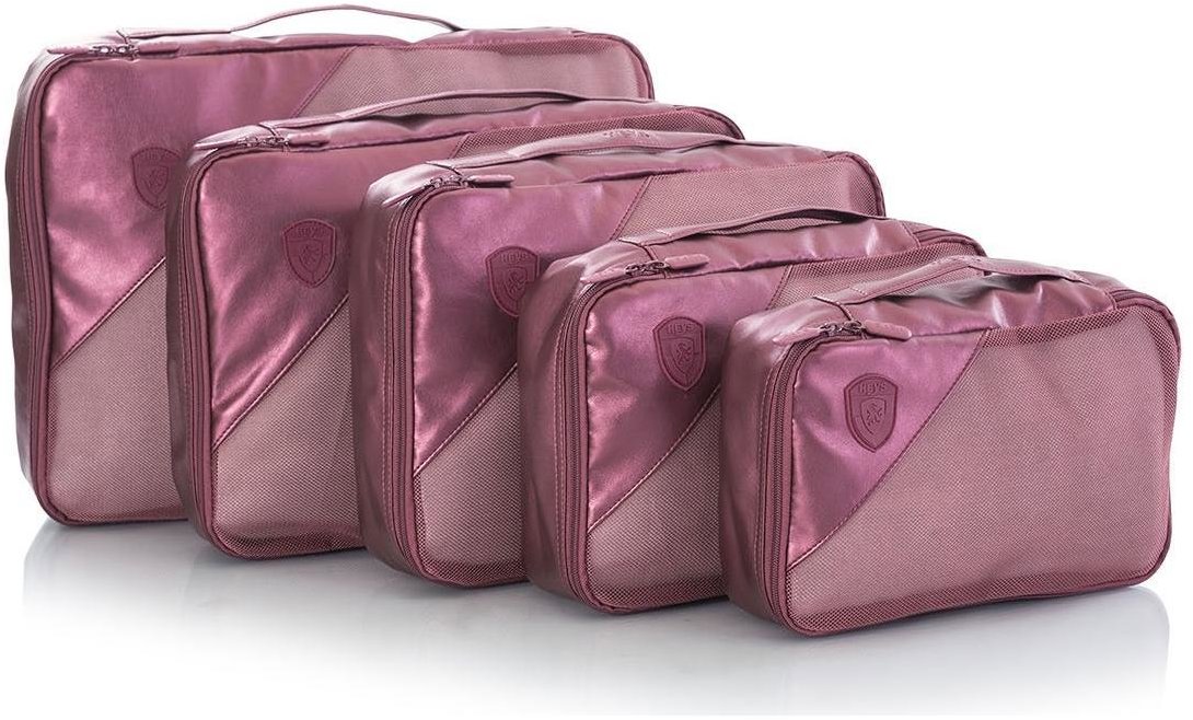 Heys Metallic Packing Cube 5 pc Burgundy
