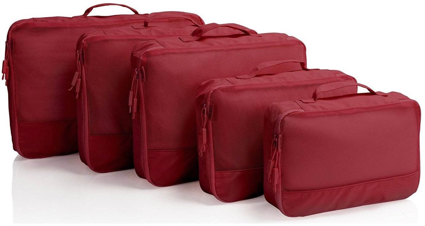 Heys Ecotex Packing Cube 5 pc Set Red Maple