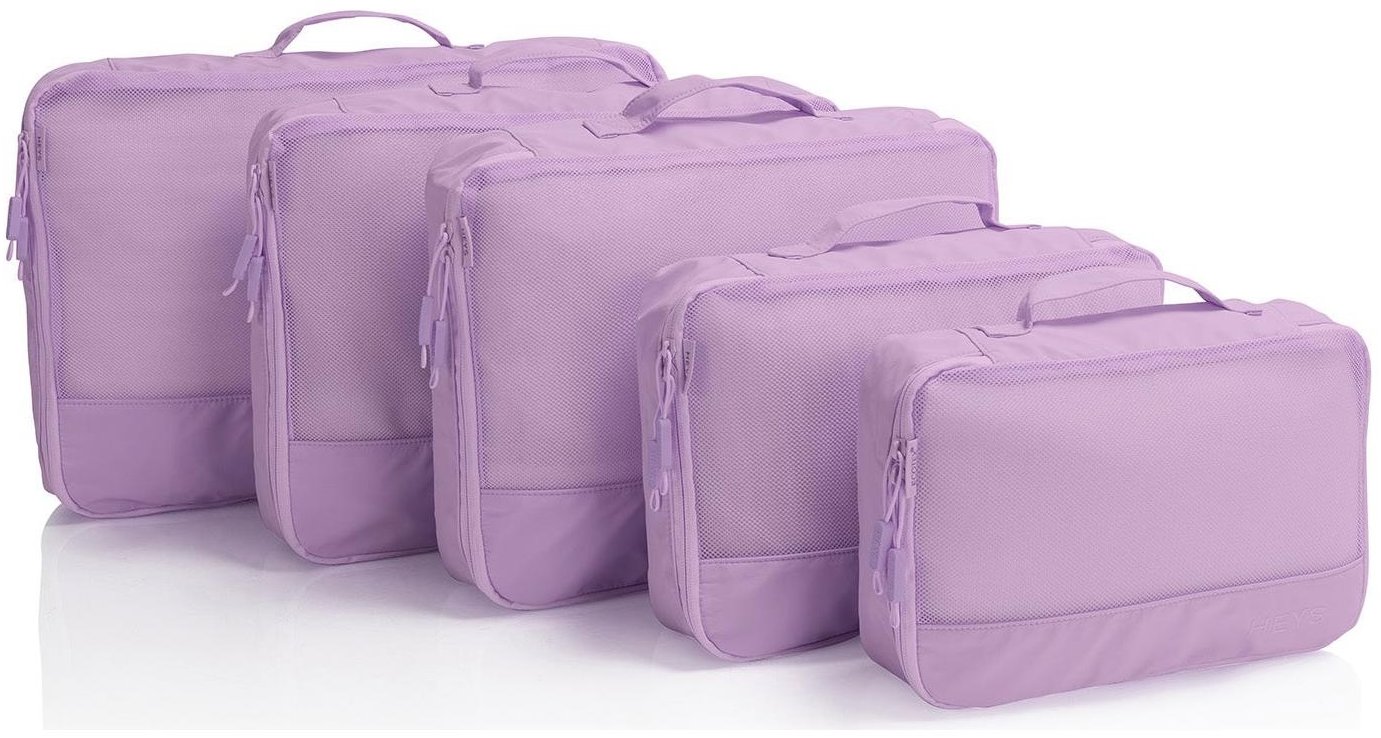 Heys Ecotex Packing Cube 5 pc Set Lilac Blossom