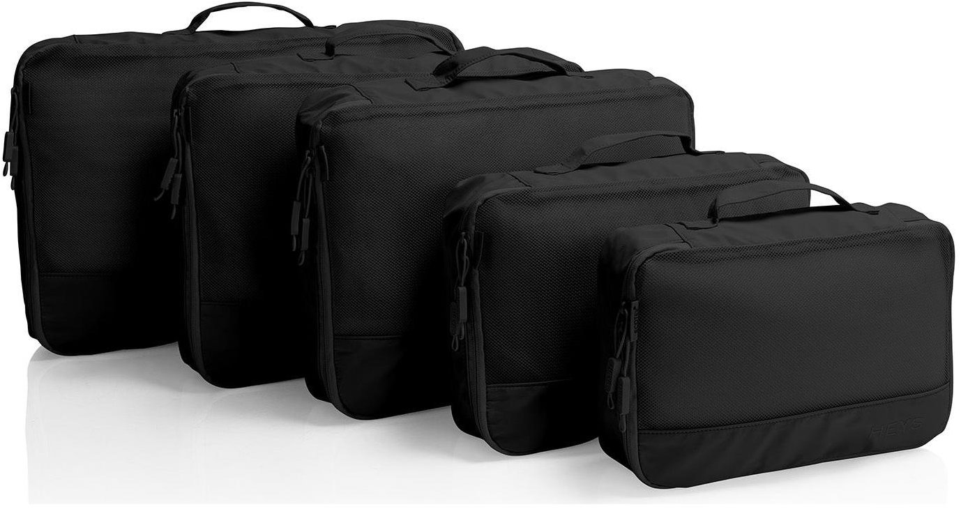 Heys Ecotex Packing Cube 5 pc Set Black Onyx