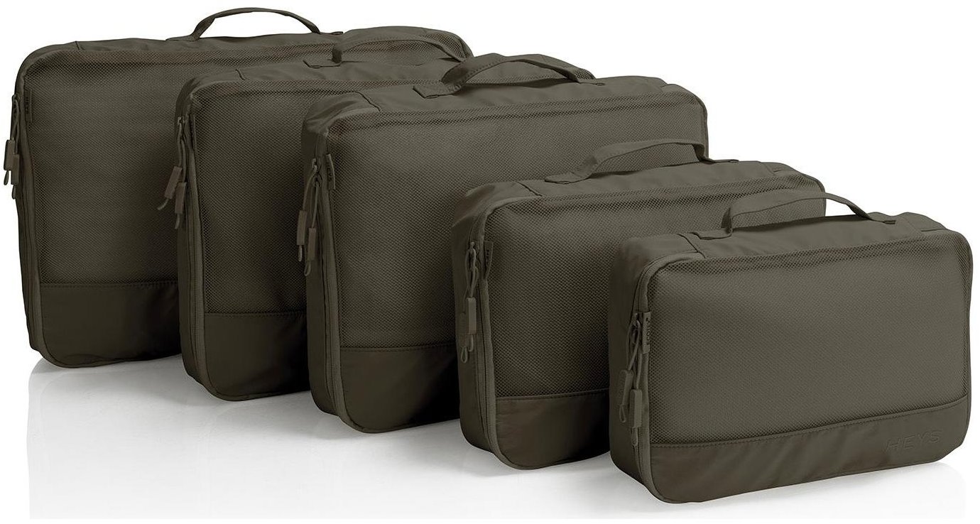 Heys Ecotex Packing Cube 5 pc Set Green Moss