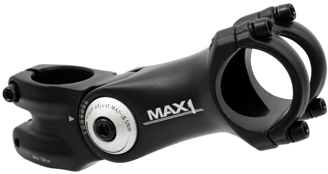 Max1 stavitelný představec 105/60°/31,8 mm černý