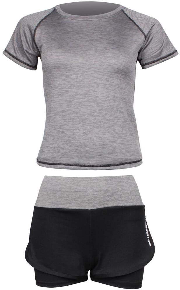 Merco Runner Short 2W fitness set šedá M