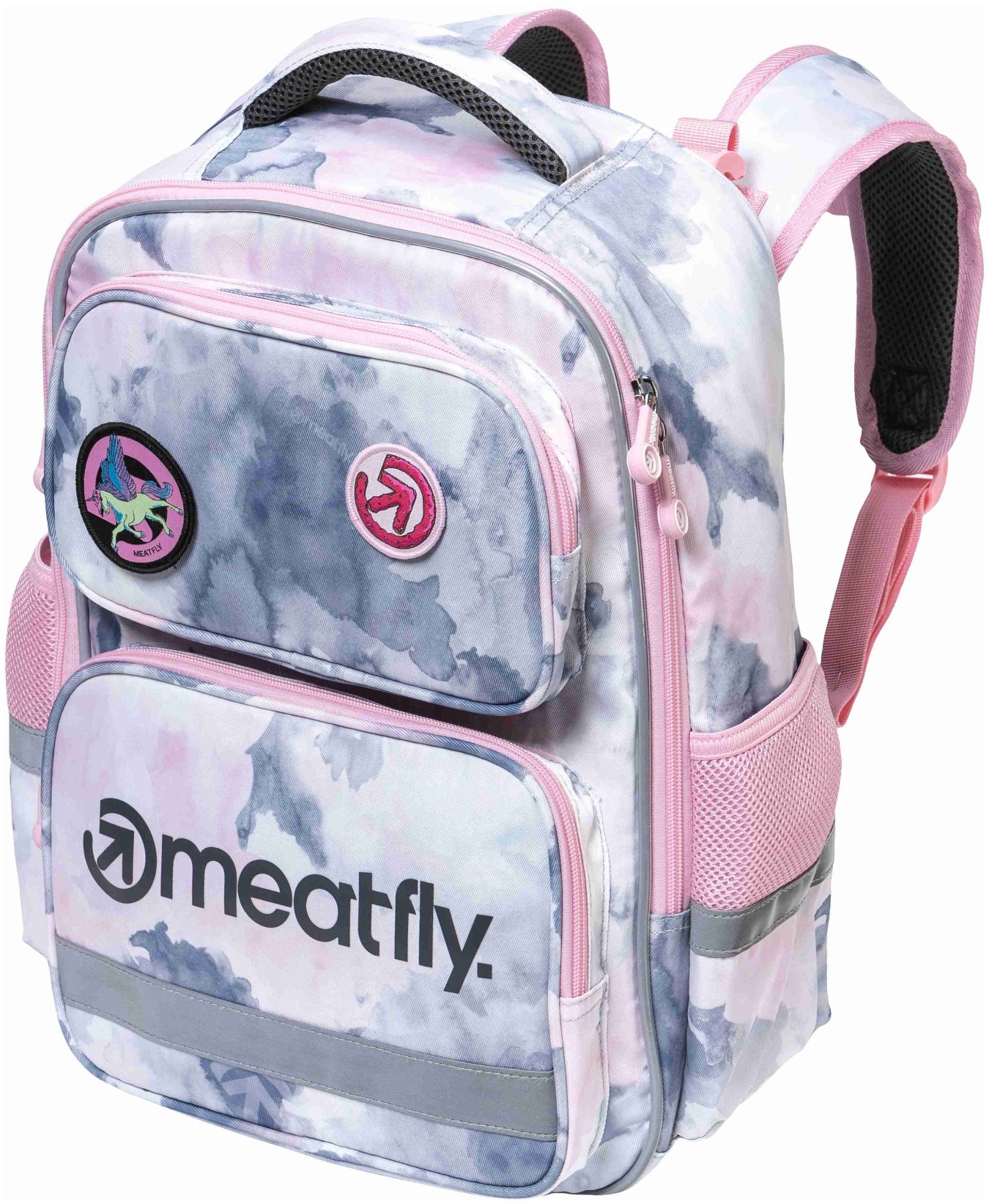Batoh MEATFLY Max Clouds Pink s moderním designem a polstrovanými popruhy