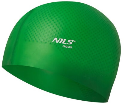 NILS Aqua Silikonová čepice NQC Dots zelená