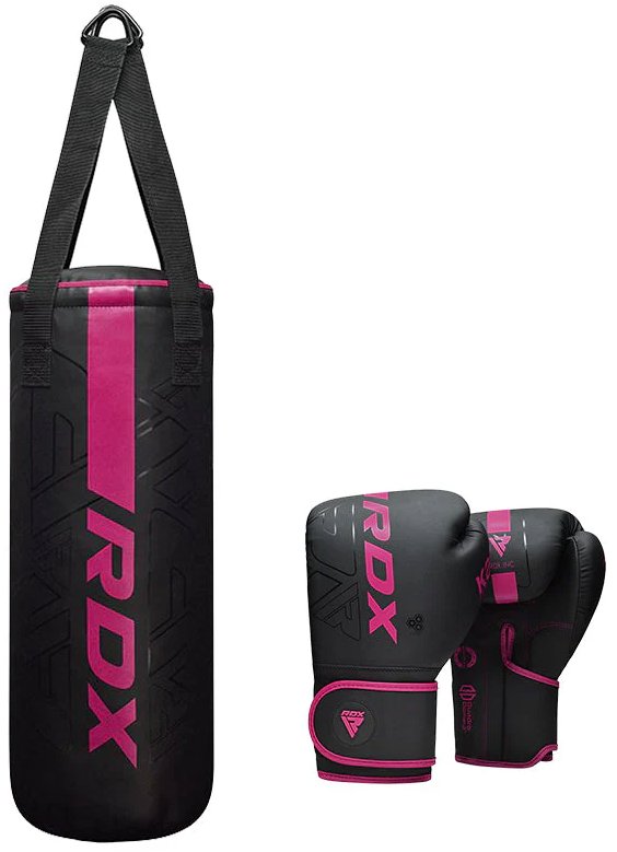 RDX Dětský boxovací pytel a rukavice F6 2FT Kara, růžový