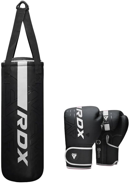 RDX Dětský boxovací pytel a rukavice F6 2FT Kara, bílý