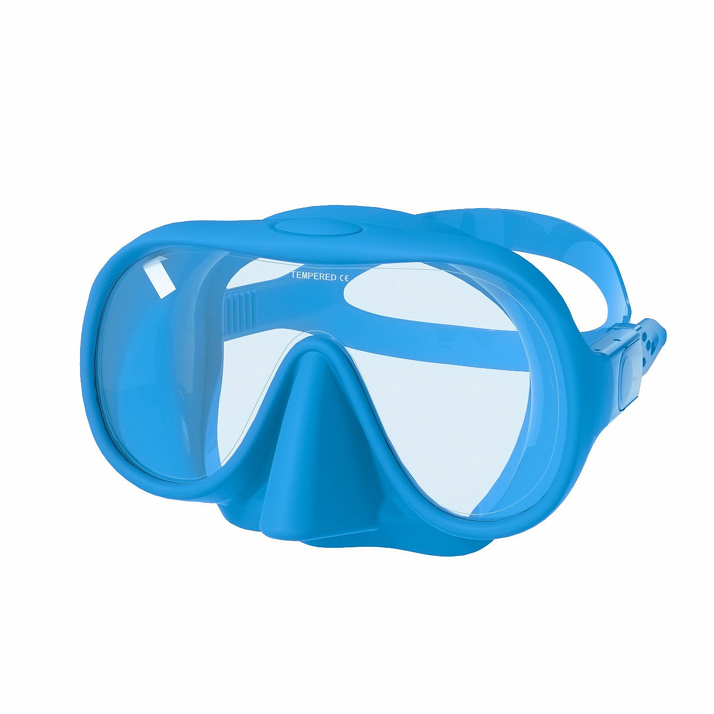 Dive Team Maska FRAMELESS antifog, modrá