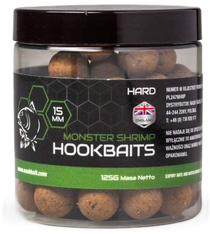 Nash Boilies Monster Shrimp Hard Hookbaits 125 g 15 mm