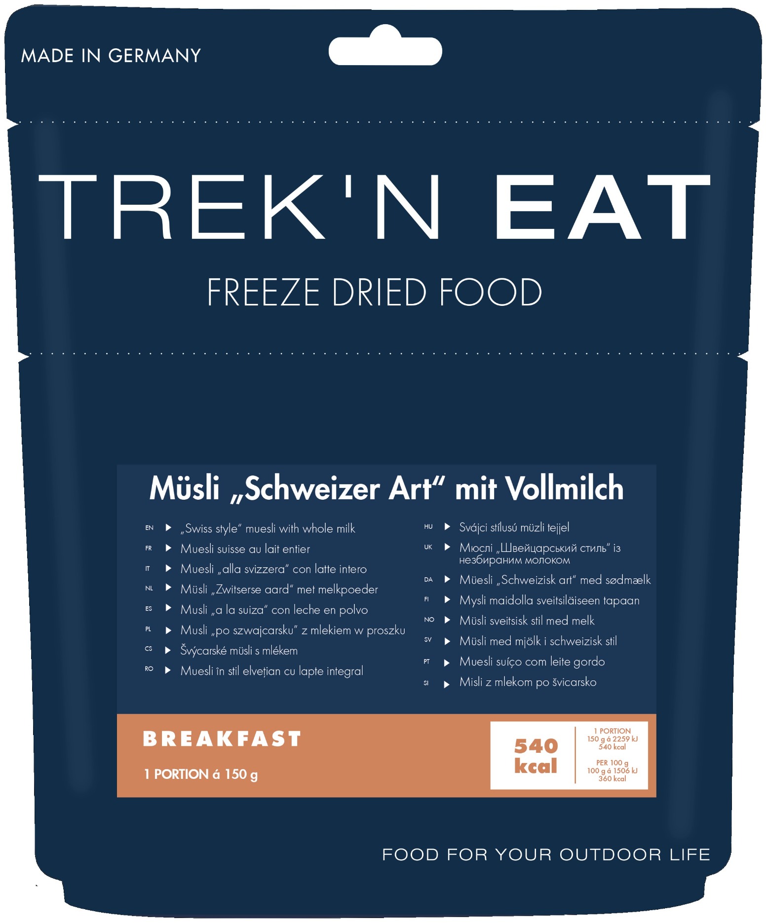 Trek'n eat Švýcarské muesli s mlékem