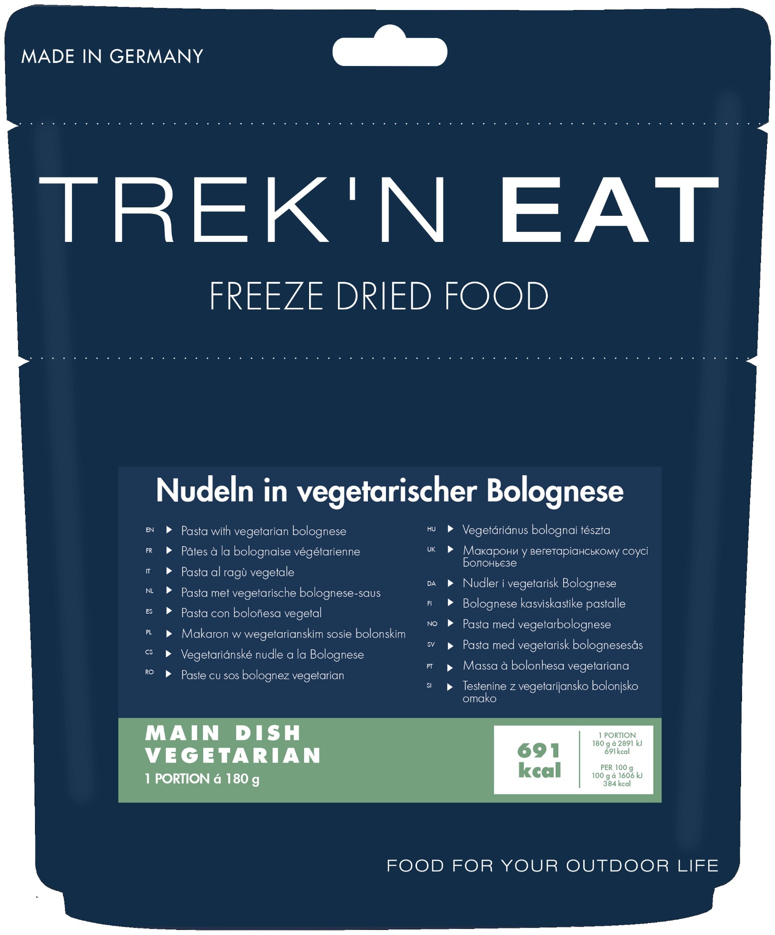 Trek'n eat Vegetariánské nudle a la Bolognese