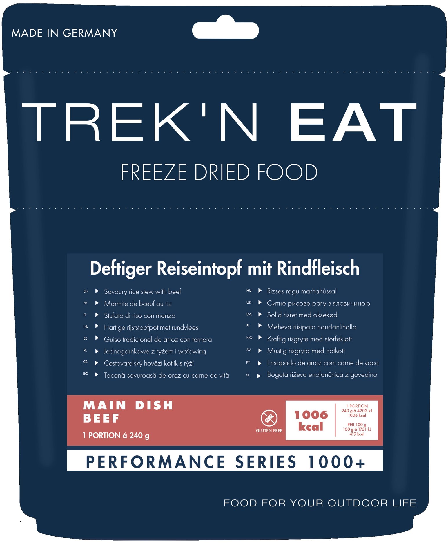 Trek'n eat Cestovatelský hovězí kotlík s rýží 1000+ kcal