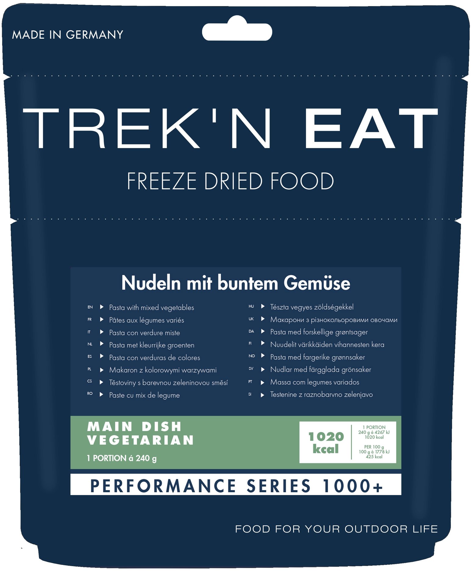 Trek'n eat Těstoviny s barevnou zeleninovou směsí 1000+ kcal