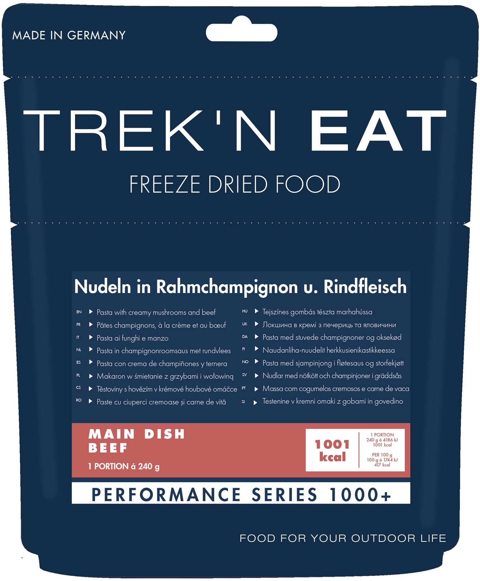 Trek'n eat Těstoviny s hovězím v krémové houbové omáčce 1000+ kcal